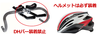 DHバー、ヘルメット